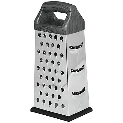 slide 1 of 1, Victoria Ashwood Handle Stainless Steel Grater & Shredder, 9 in