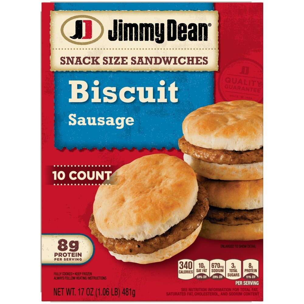 Jimmy Dean Biscuit Sausage Snack Size Sandwiches