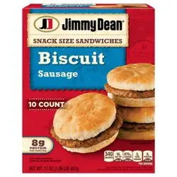 Jimmy Dean Biscuit Sausage Snack Size Sandwiches