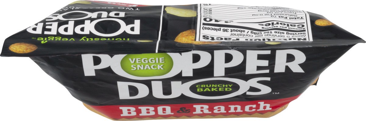 slide 7 of 11, Honestly Veggie Popper Duos BBQ & Ranch Flavored Baked Vegetable Snack, 5 oz