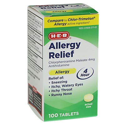 slide 1 of 1, H-E-B Allergy Tablets, 100 ct