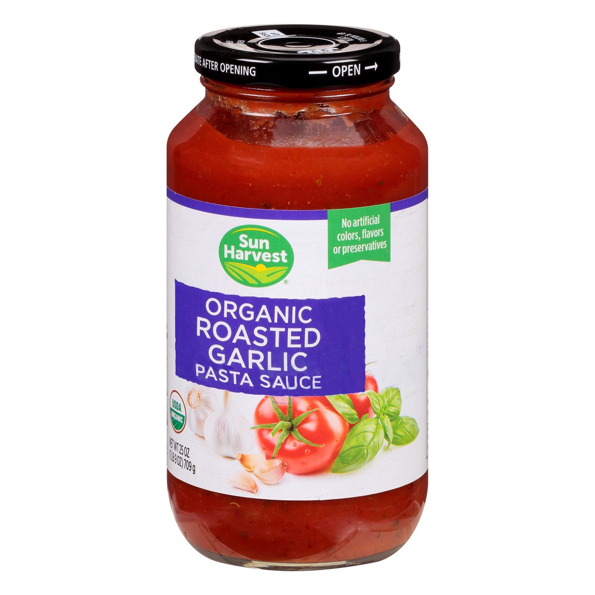 slide 7 of 13, Sun Harvest Roasted Garlic Pasta Sauce, 25 oz