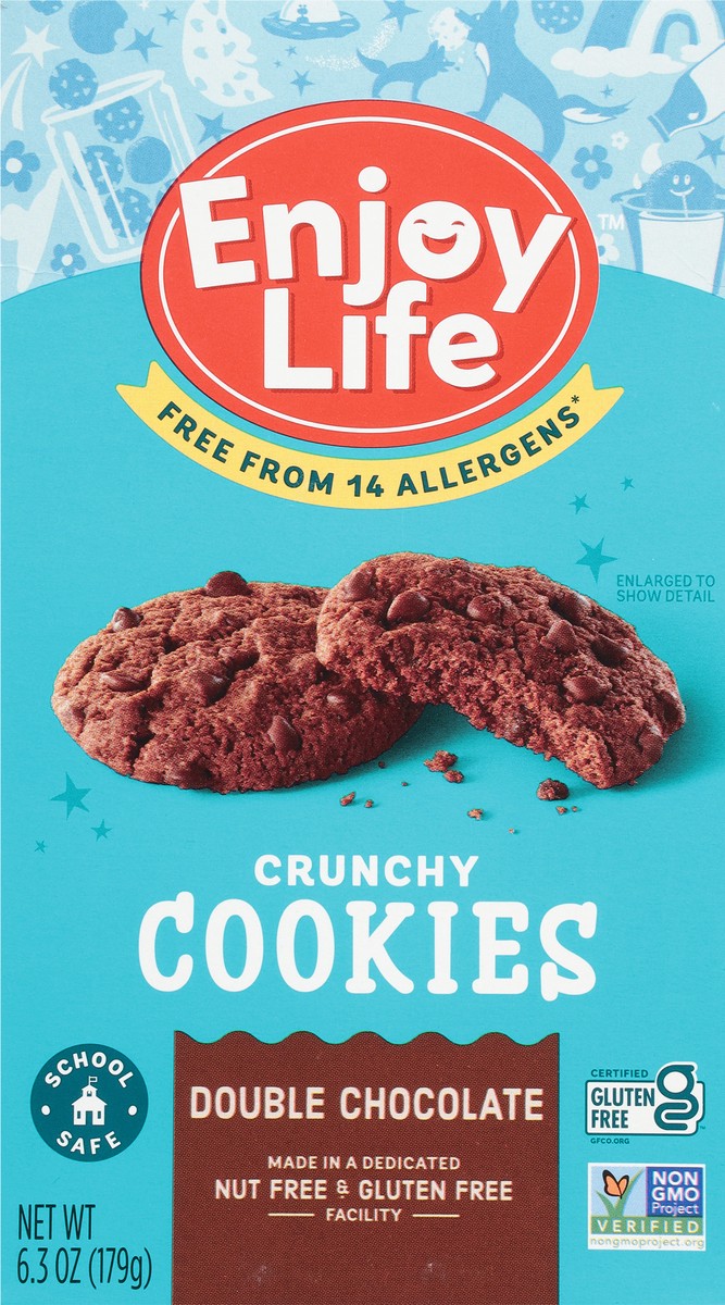 slide 4 of 9, Enjoy Life Crunchy Double Chocolate Cookies, 6.3 oz Box, 6.3 oz