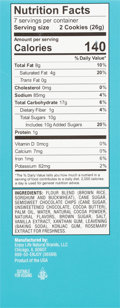 slide 2 of 9, Enjoy Life Crunchy Double Chocolate Cookies, 6.3 oz Box, 6.3 oz