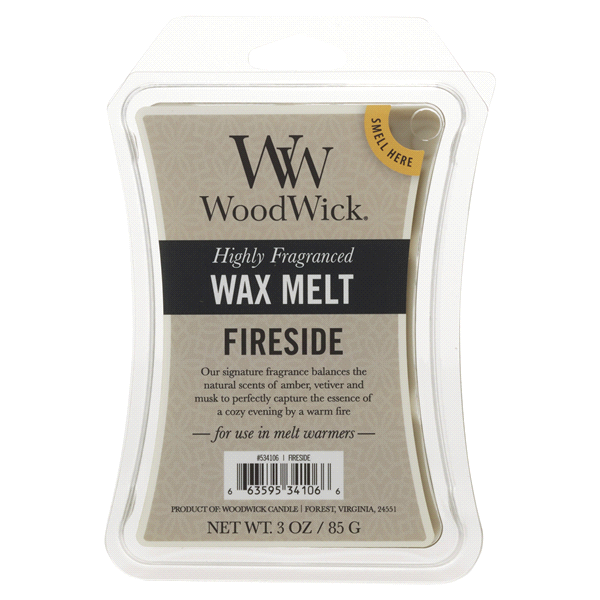 slide 1 of 1, Woodwick Wax Melts Fireside, 3 oz