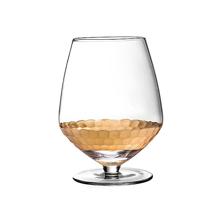 slide 1 of 1, Fitz and Floyd Daphne Pinot Noir Wine Glasses - Gold, 4 ct