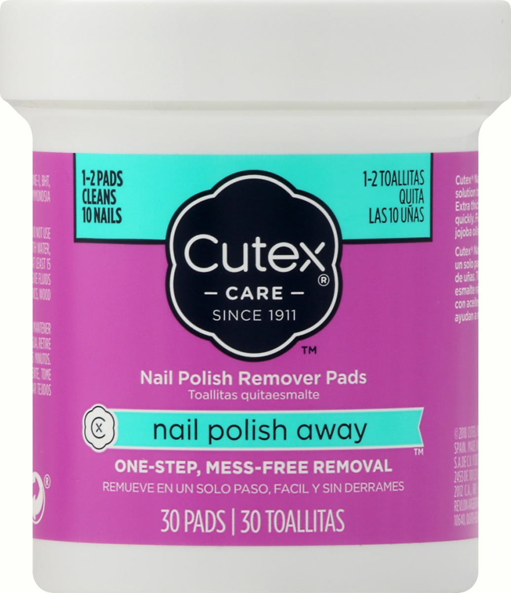 slide 5 of 7, Cutex Nail Polish Remover Pads, 1 ct