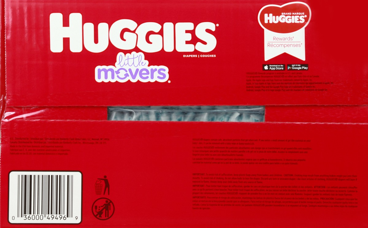 slide 9 of 9, Huggies Little Movers Disney Baby 4 (22-37 lb) Diapers 70 ea, 74 ct