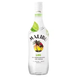 Malibu Flavored Caribbean Rum with Lime Liqueur 750mL Bottle
