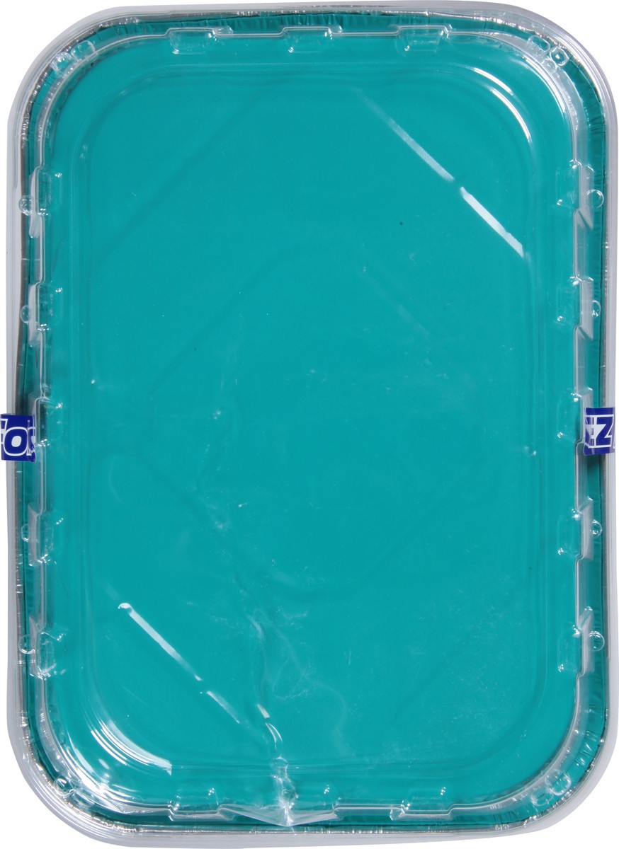 slide 6 of 9, EZ Foil Teal Cake Pans with Lids 2 Each, 2 ct