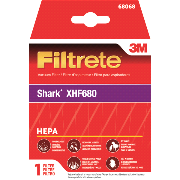 slide 1 of 1, 3M Shark XHF680 Hepa Filter, 1 ct