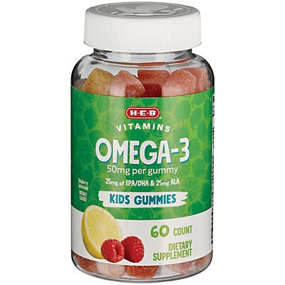 slide 1 of 1, H-E-Buddy Omega-3 Gummies, 60 ct