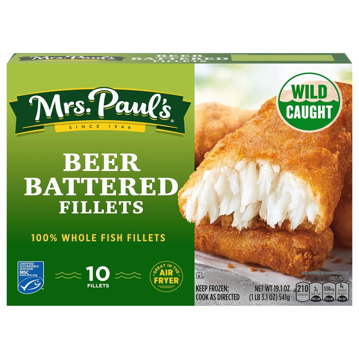 slide 1 of 9, Mrs. Paul's Beer Battered Fillets 10 ea, 10 ct