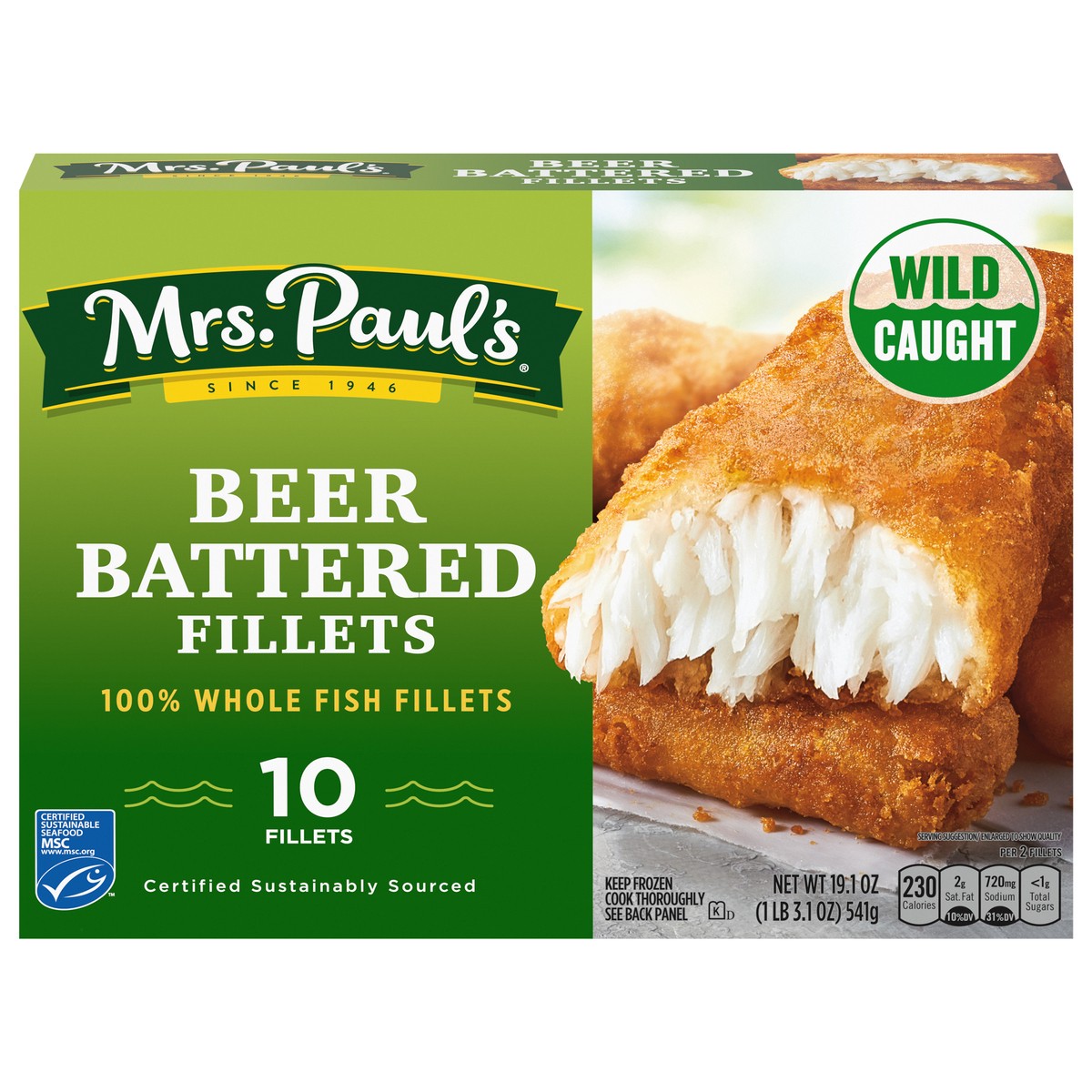 slide 1 of 9, Mrs. Paul's Beer Battered Fillets 10 ea, 10 ct