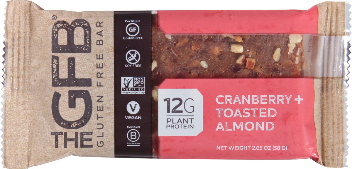 slide 10 of 11, The GFB Cranberry + Toasted Almond Gluten Free Bar 2.05 oz, 2.05 oz