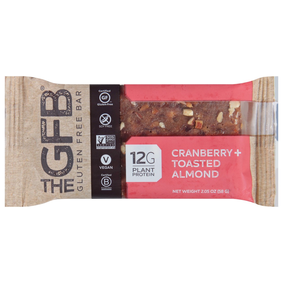 slide 3 of 11, The GFB Cranberry + Toasted Almond Gluten Free Bar 2.05 oz, 2.05 oz