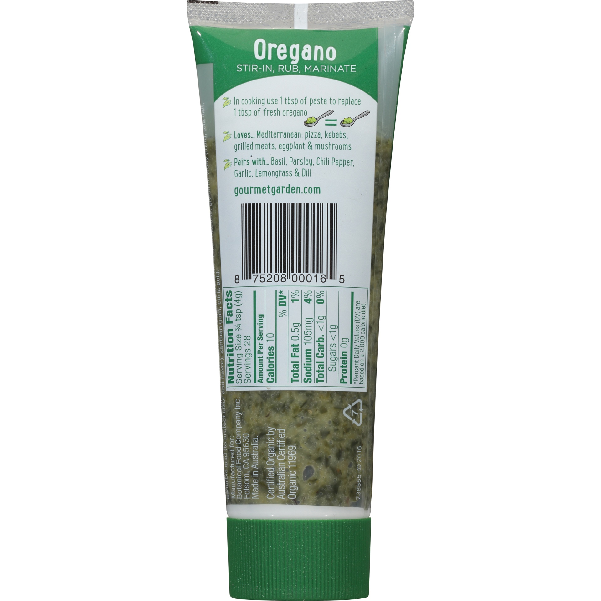 slide 4 of 6, Gourmet Garden Herbs & Spices Oregano Stir-in Paste 4 oz. Tube, 4 oz