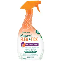 TropiClean Natural* Flea + Tick Home + Cat Spray, 32oz