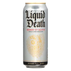Liquid Death Sparkling Water, Berry It Alive 16.9 oz Can