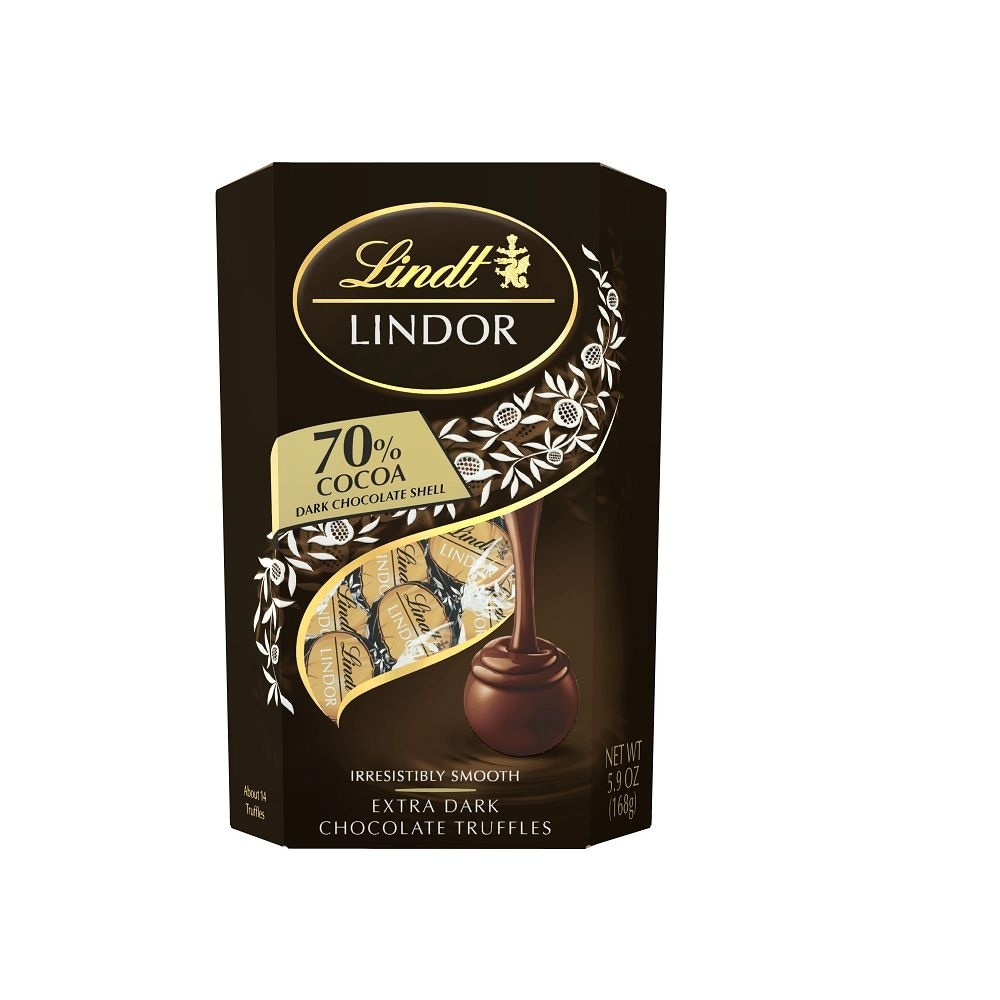 slide 1 of 1, Lindt Lindor Extra Dark Chocolate Truffles, 5.9 oz