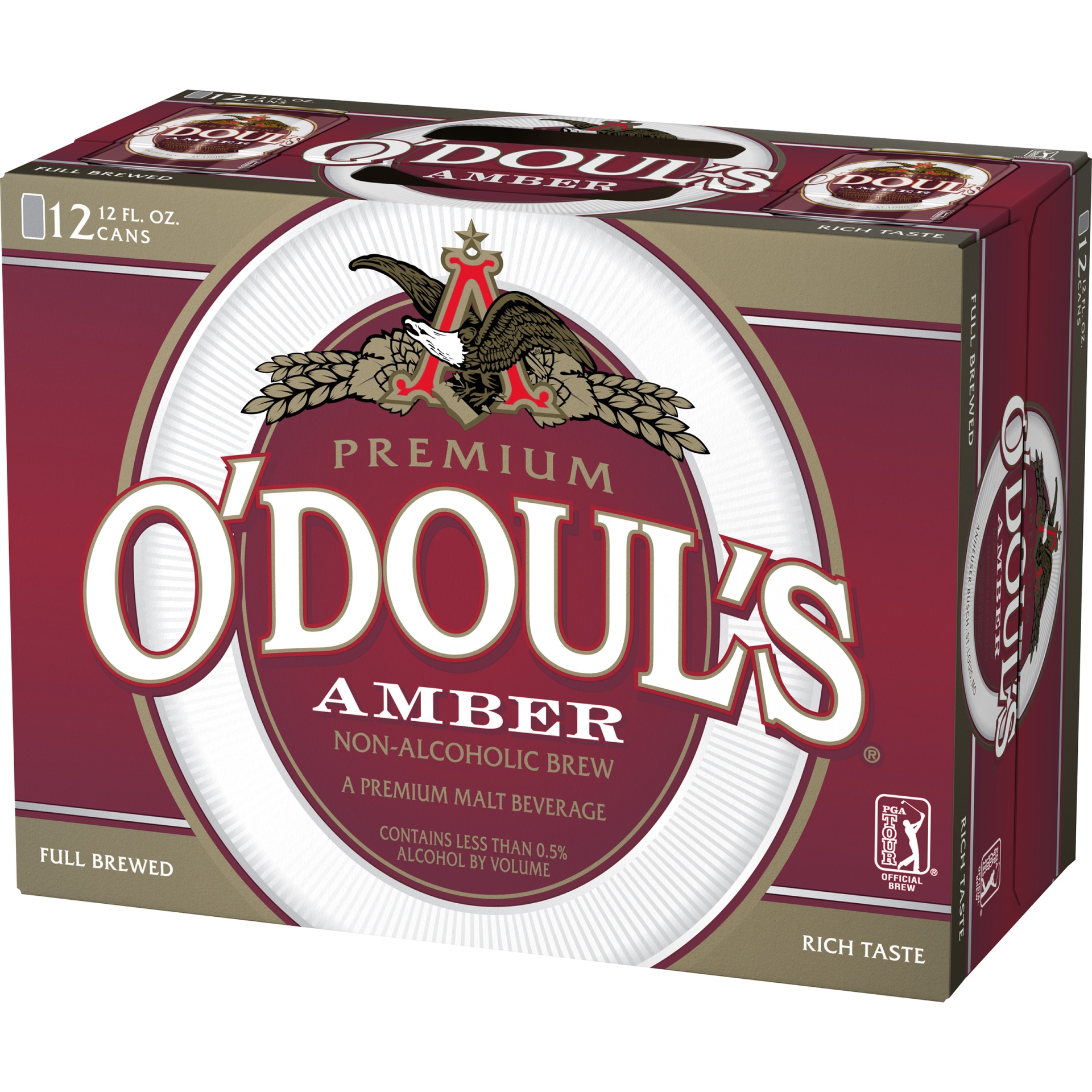 slide 3 of 3, O'doul's Amber O'Doul's Premium Amber Non-Alcoholic Beer, 12 Pack 12 fl. oz. Cans, 0.5% ABV, 6 ct; 12 oz