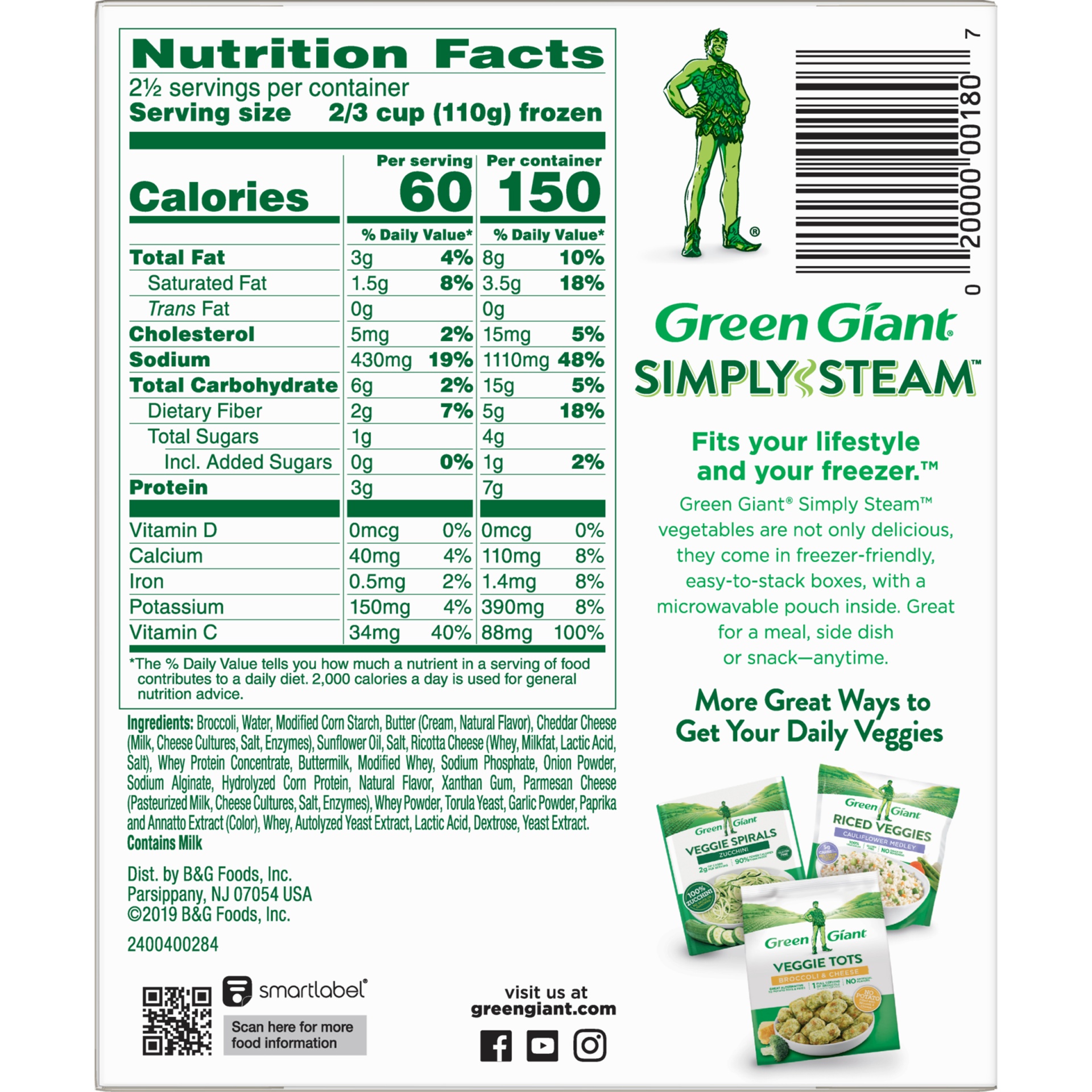slide 4 of 8, Green Giant Simply Steam Sauced Broccoli & Cheese Sauce 10 oz, 10 oz
