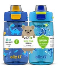 Ello Colby Plastic Water Bottle 2 pack - Crazy Creature