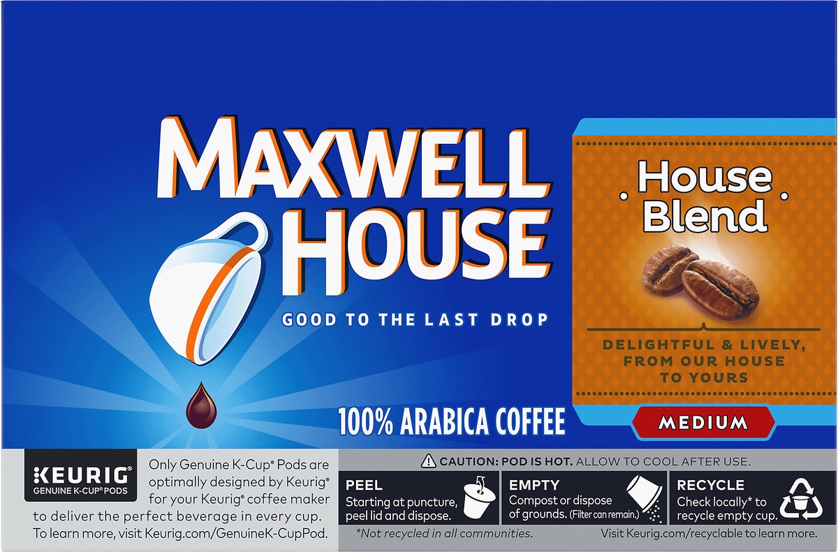 slide 4 of 9, Maxwell House House Blend Medium Roast K-Cup Coffee Pods, 12 ct Box, 12 ct