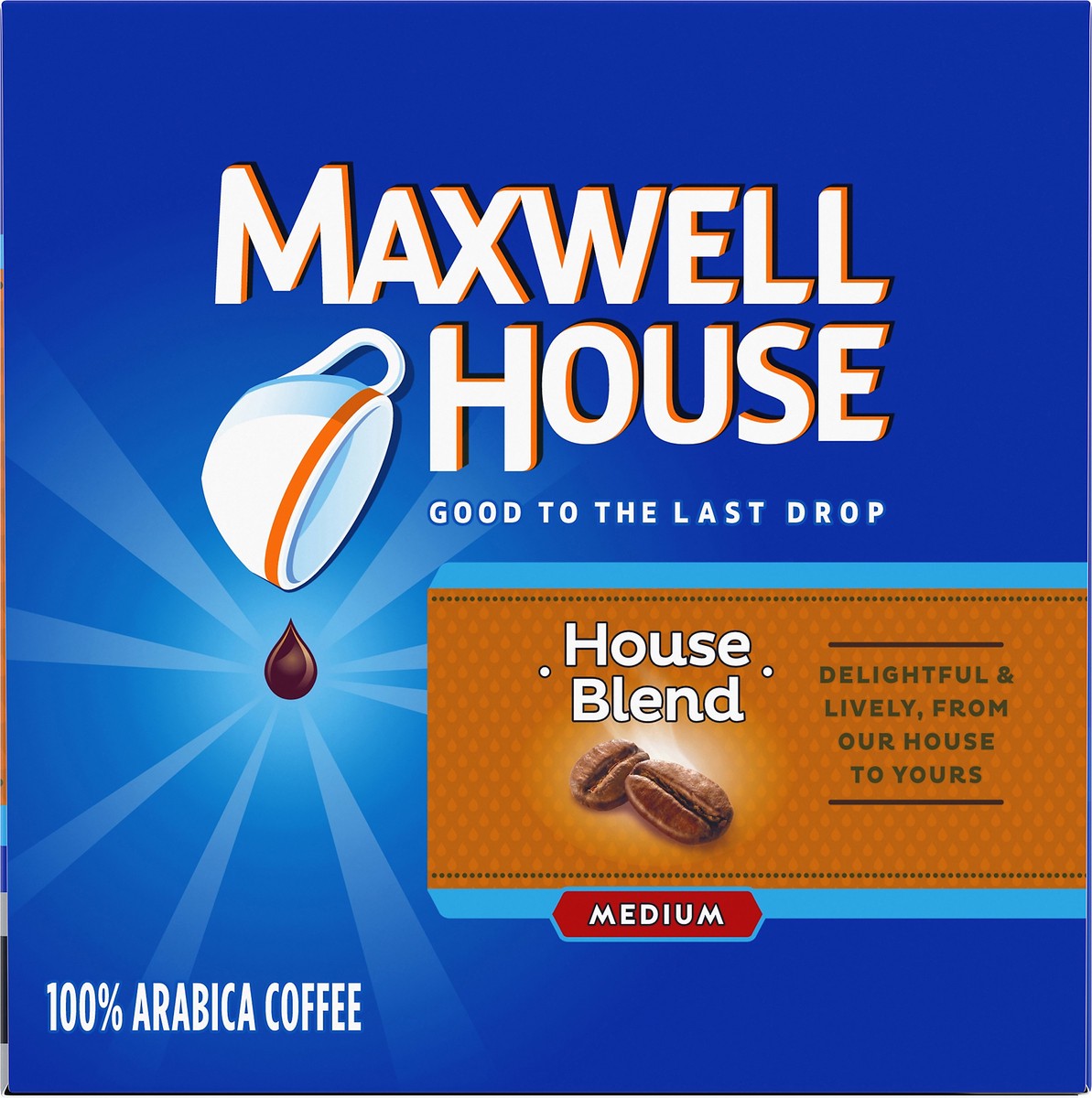 slide 5 of 9, Maxwell House House Blend Medium Roast K-Cup Coffee Pods, 12 ct Box, 12 ct