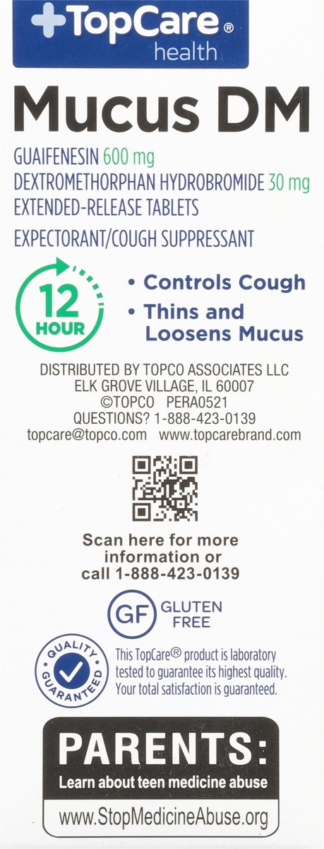 slide 8 of 9, TopCare Mucus-Dm, Extended-Release Tablets, 20 bc