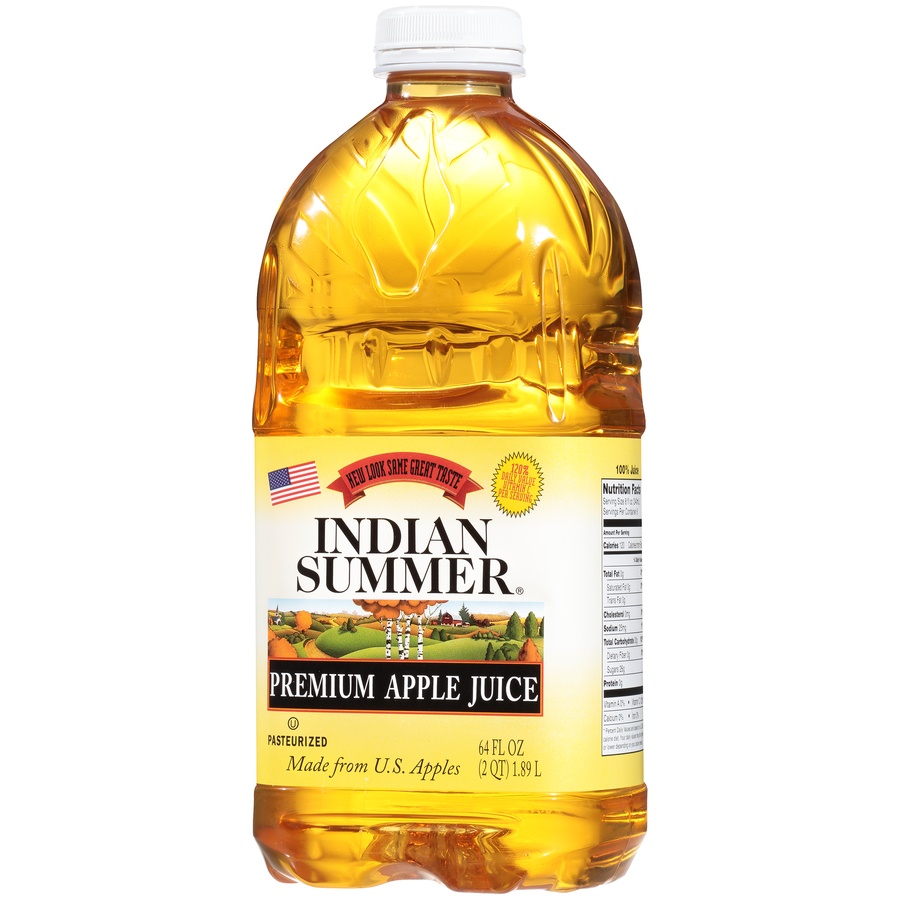 slide 3 of 8, Indian Summer Apple Juice, Plastic, 64 fl oz