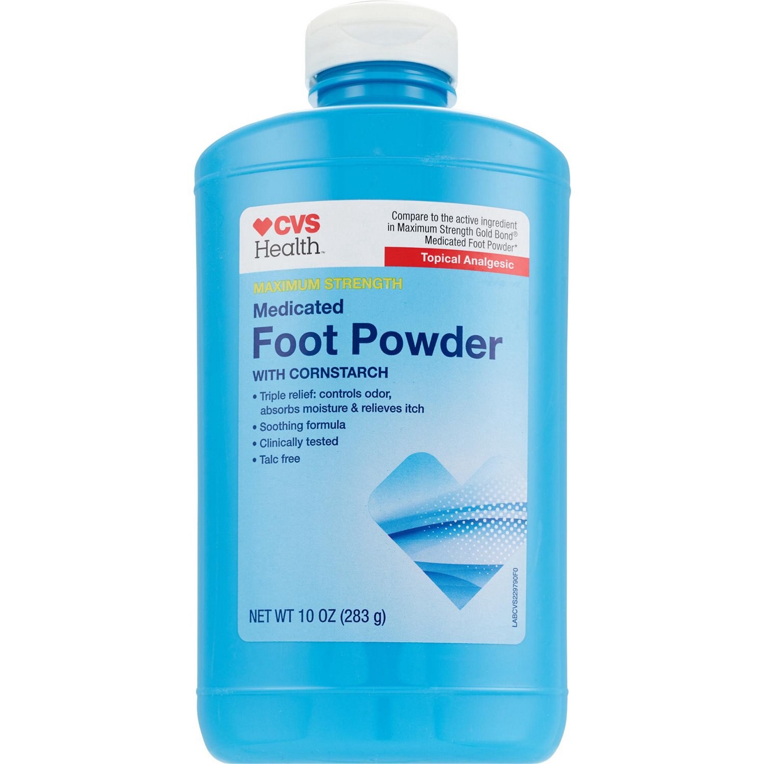 slide 1 of 2, CVS Health Medicated Foot Powder, 10 Oz, 1 ct