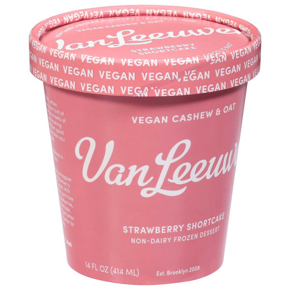 slide 2 of 9, Van Leeuwen Non-Dairy Strawberry Shortcake Frozen Dessert 14 fl oz, 14 fl oz