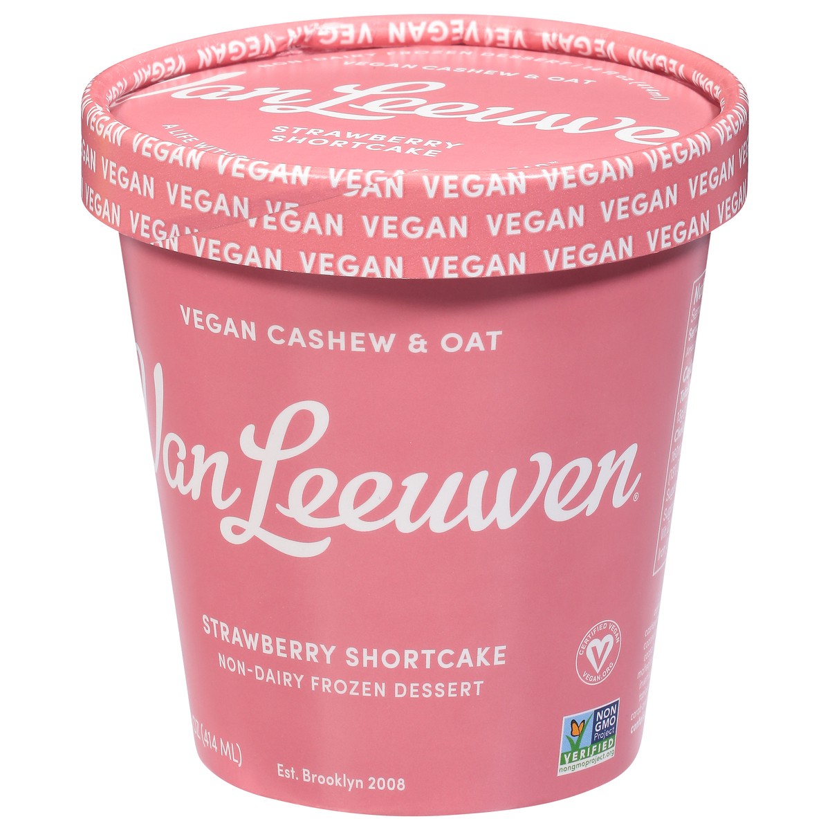 slide 3 of 9, Van Leeuwen Non-Dairy Strawberry Shortcake Frozen Dessert 14 fl oz, 14 fl oz