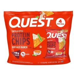 Quest Nutrition Tortilla Style Protein Chips - Buffalo Ranch - 4 pk