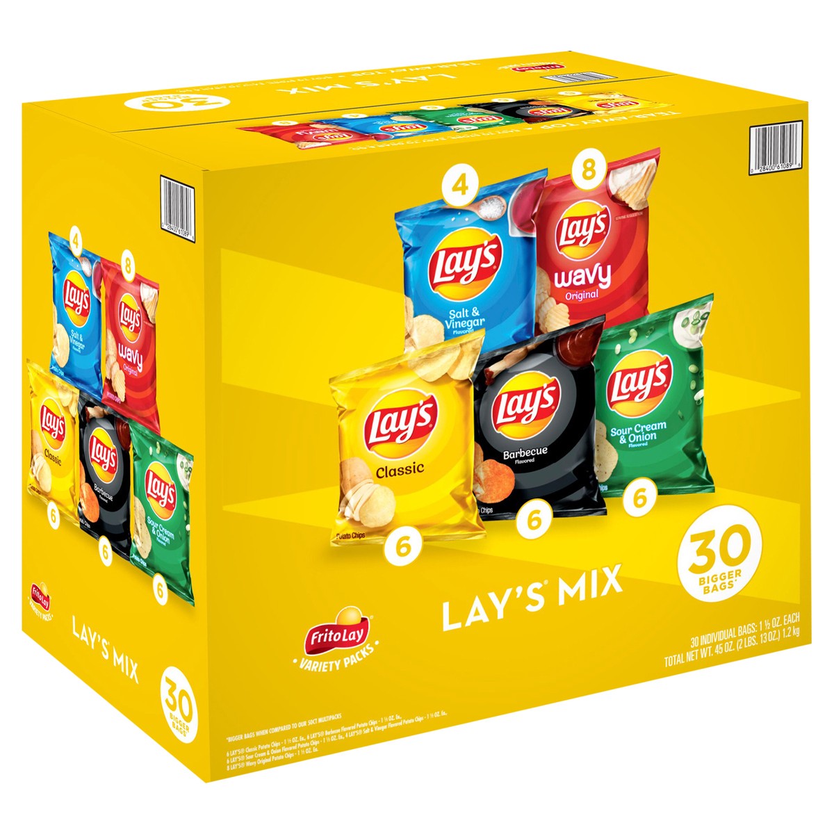 slide 5 of 14, Lay's Frito Lay Potato Chips Lay's Mix Variety Pack 1 1/2 Oz 30 Count, 30 ct