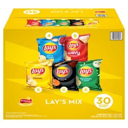 Frito Lay Potato Chips Lay's Mix Variety Pack 1 1/2 Oz 30 Count
