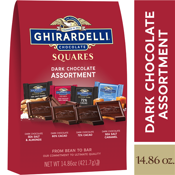 slide 1 of 1, Ghirardelli Squares, Premium Dark Assortment, 14.86 oz