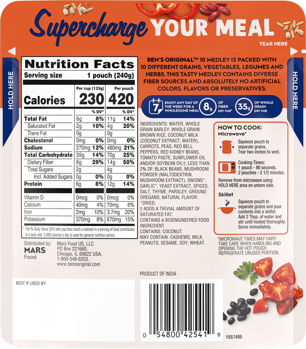 slide 5 of 5, BEN'S ORIGINAL™ 10 MEDLEY CARIBBEAN STYLE\, 8.5 oz. pouch, 8.5 oz