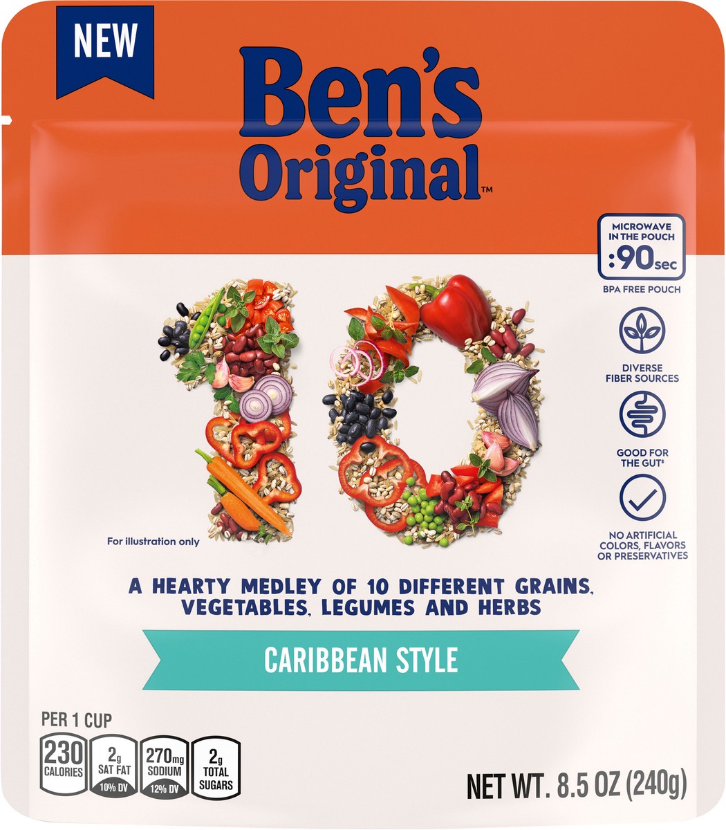 slide 2 of 5, BEN'S ORIGINAL™ 10 MEDLEY CARIBBEAN STYLE\, 8.5 oz. pouch, 8.5 oz