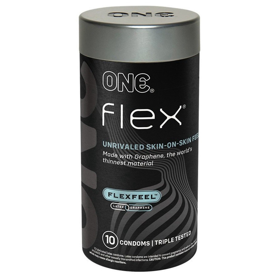 slide 1 of 2, ONE Flex Condoms, 10 ct