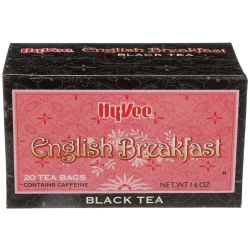 Hy-vee English Breakfast Black Tea Bags - 20 ct; 1.6 oz