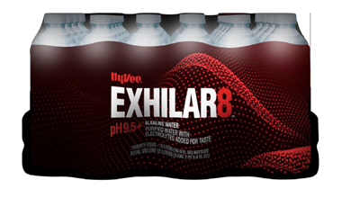 slide 1 of 1, Hy-Vee Exhilar8 Alkaline Water, 24 ct