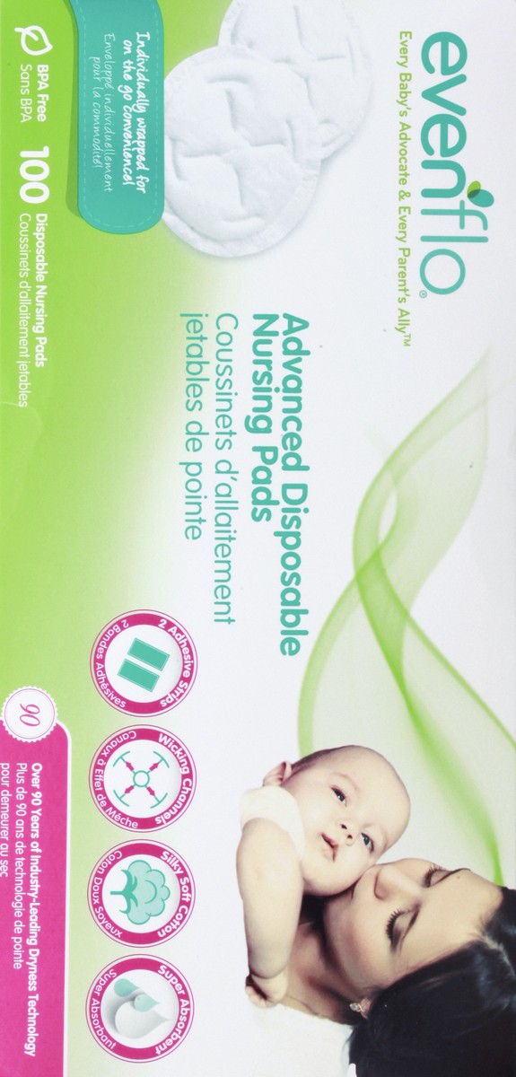 slide 4 of 9, Evenflo Advanced Disposable Nursing Pads 100 ea, 100 ct