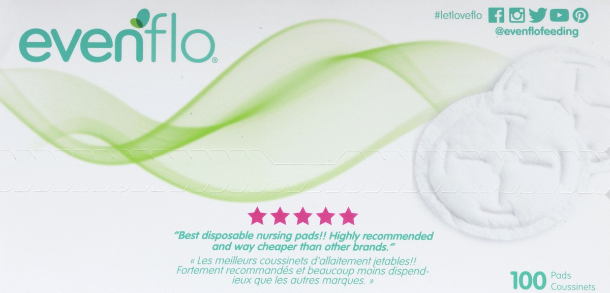 slide 2 of 9, Evenflo Advanced Disposable Nursing Pads 100 ea, 100 ct