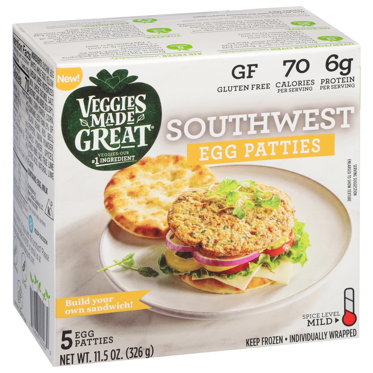 slide 9 of 13, Veggies Made Great South West Omelette Rounds Sandwich Sized 11.5 oz, 11.5 oz