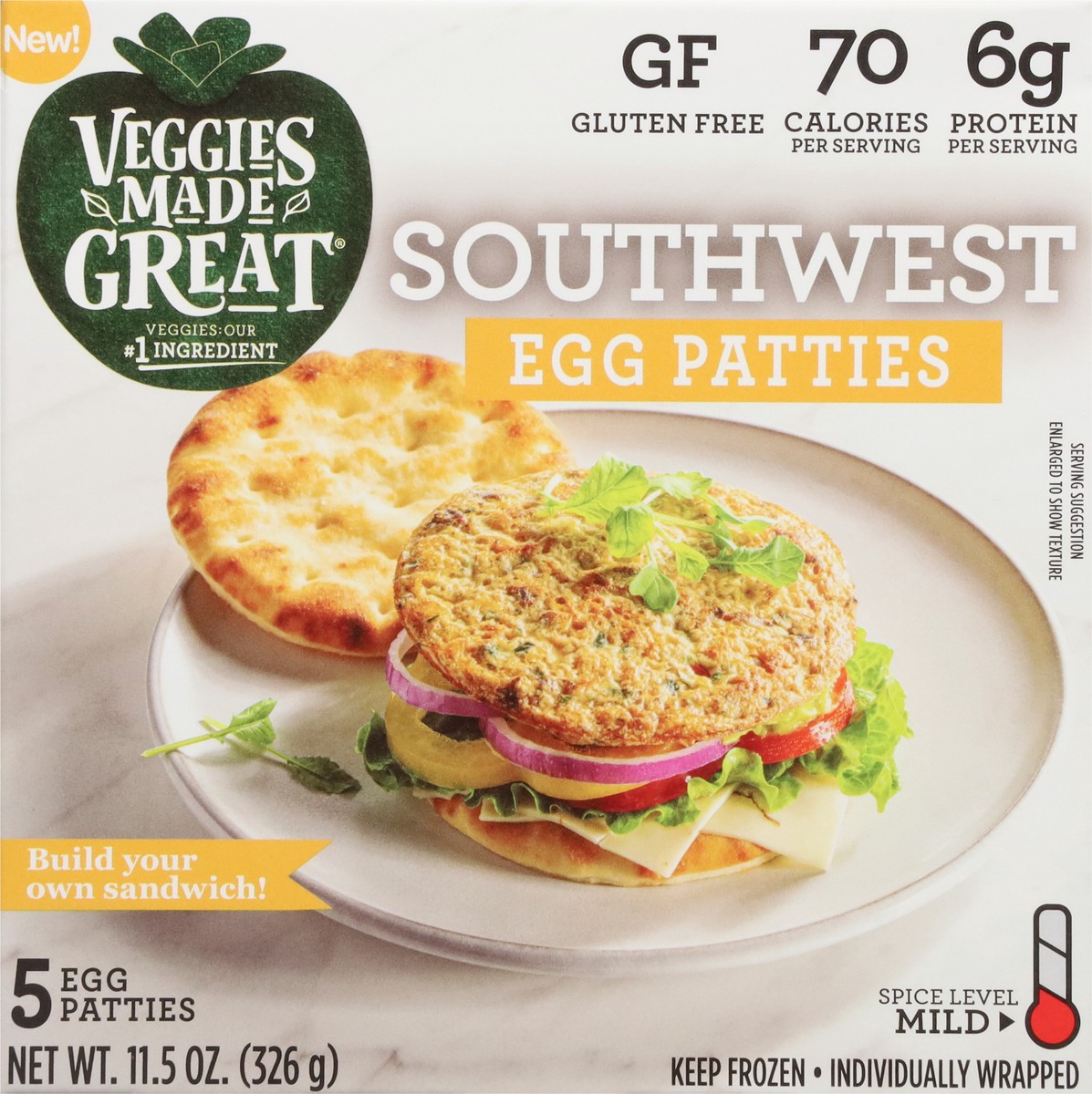 slide 10 of 13, Veggies Made Great South West Omelette Rounds Sandwich Sized 11.5 oz, 11.5 oz