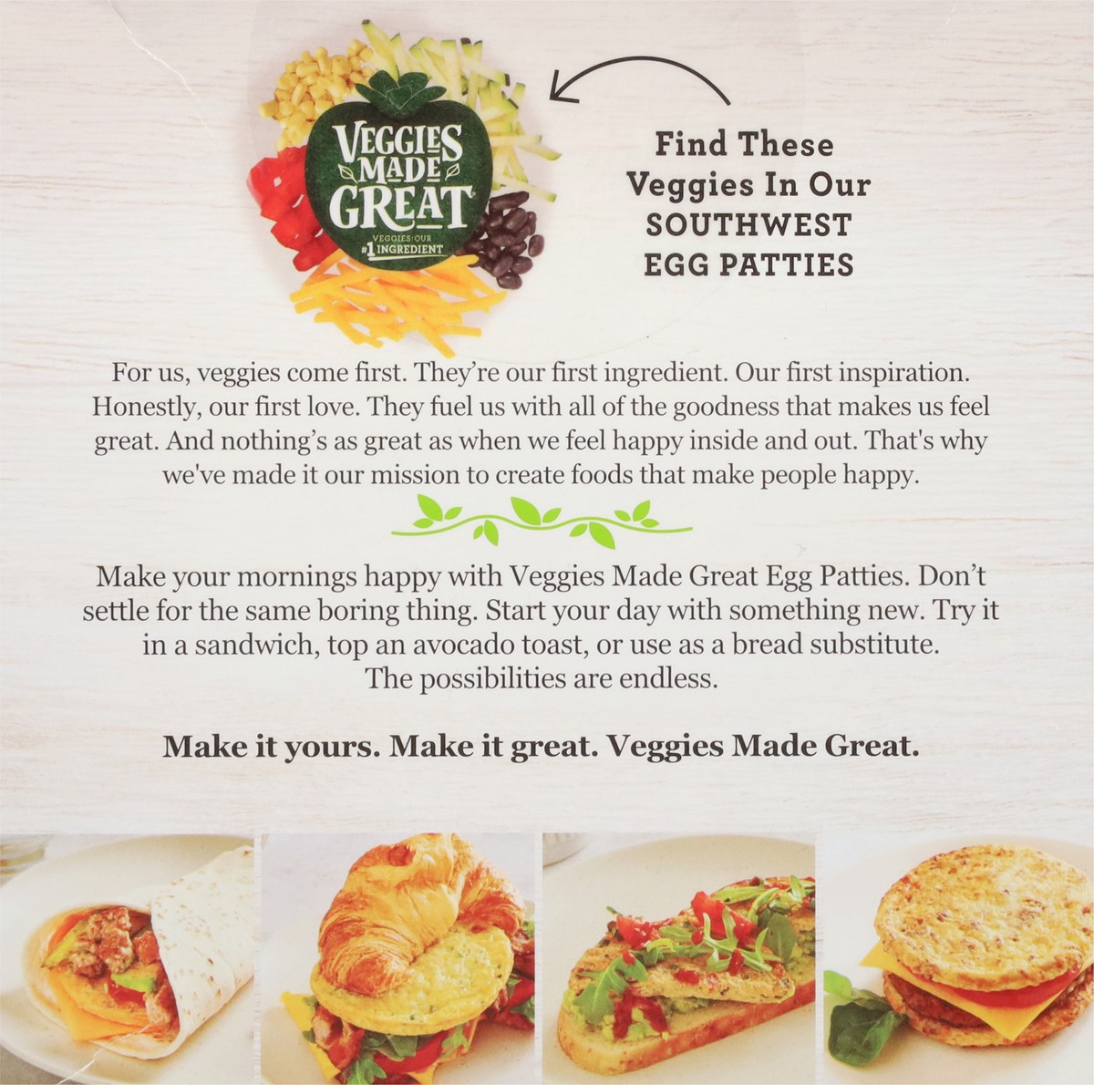 slide 5 of 13, Veggies Made Great South West Omelette Rounds Sandwich Sized 11.5 oz, 11.5 oz