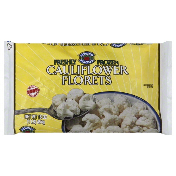 slide 1 of 1, Lowes Foods Cauliflower Florets No Salt Added, 16 oz