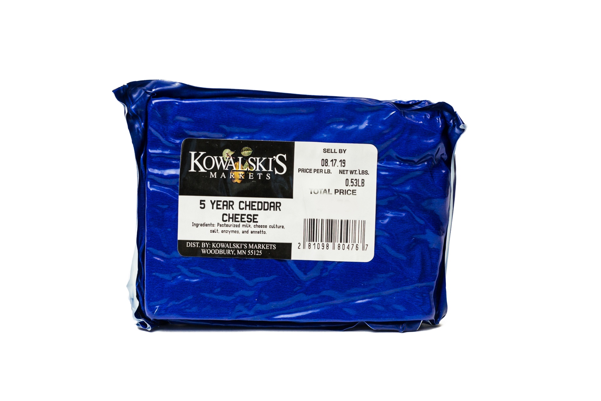 slide 1 of 1, Kowalski's 5 Year Cheddar, per lb